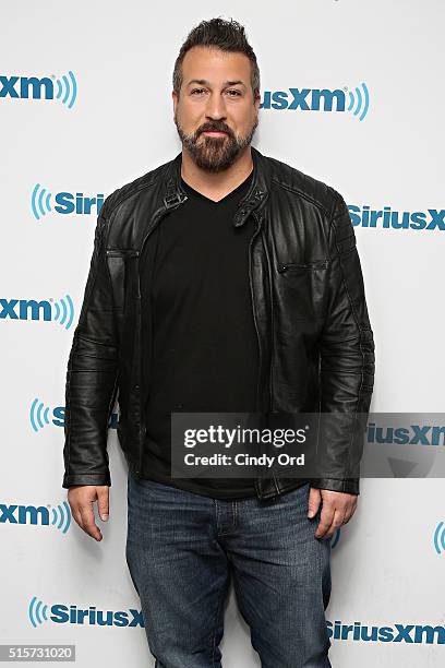 Actor/ singer Joey Fatone visits the SiriusXM Studios on March 15, 2016 in New York City.