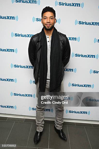 Actor Jussie Smollett visits the SiriusXM Studios on March 15, 2016 in New York City.