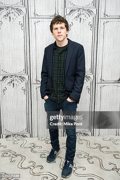 Actor Jesse Eisenberg attends the AOL Build Speaker Series to discuss the movie "Batman v Superman: Dawn of Justice" at AOL Studios In New York on...