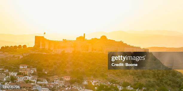 basilica of saint john at sunset - izmir stock pictures, royalty-free photos & images