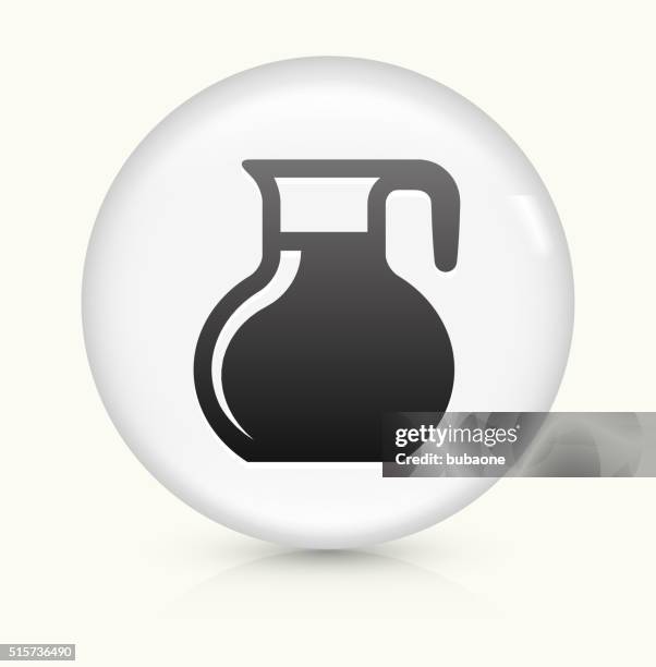 jug icon on white round vector button - carafe stock illustrations