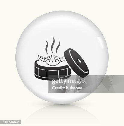 Japanese Dumpling icon on white round vector button Japanese Dumpling icon on white round vector button