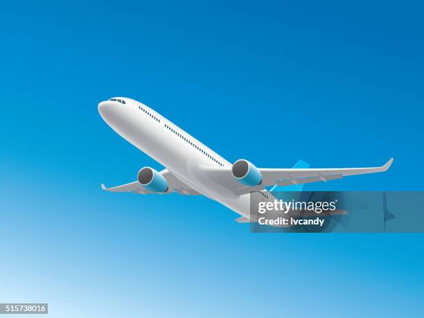 airplane - commercial aircraft stock illustrations