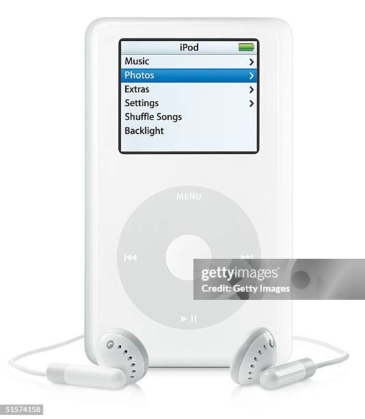 This image released by Apple on October 26, 2004 shows the new iPod photo, which, in addition to its music library, can hold up to 25,000 digital...