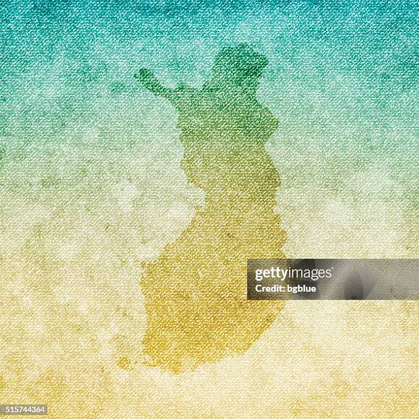 stockillustraties, clipart, cartoons en iconen met finland map on grunge canvas background - helsinki