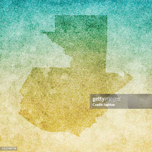 guatemala map on grunge canvas background - canvas bag stock illustrations