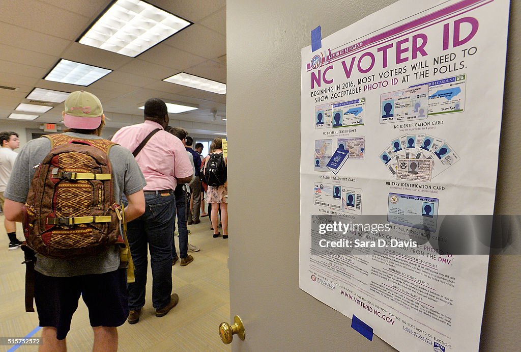 North Carolina Voters Go To The Polls In State Primary