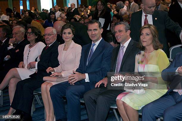 Rebeca Grynspan, Vicor Garcia de la Concha, King Felipe VI of Spain and Queen Letizia of Spain, Governor of Puerto Rico Alejandro Garcia Padilla and...