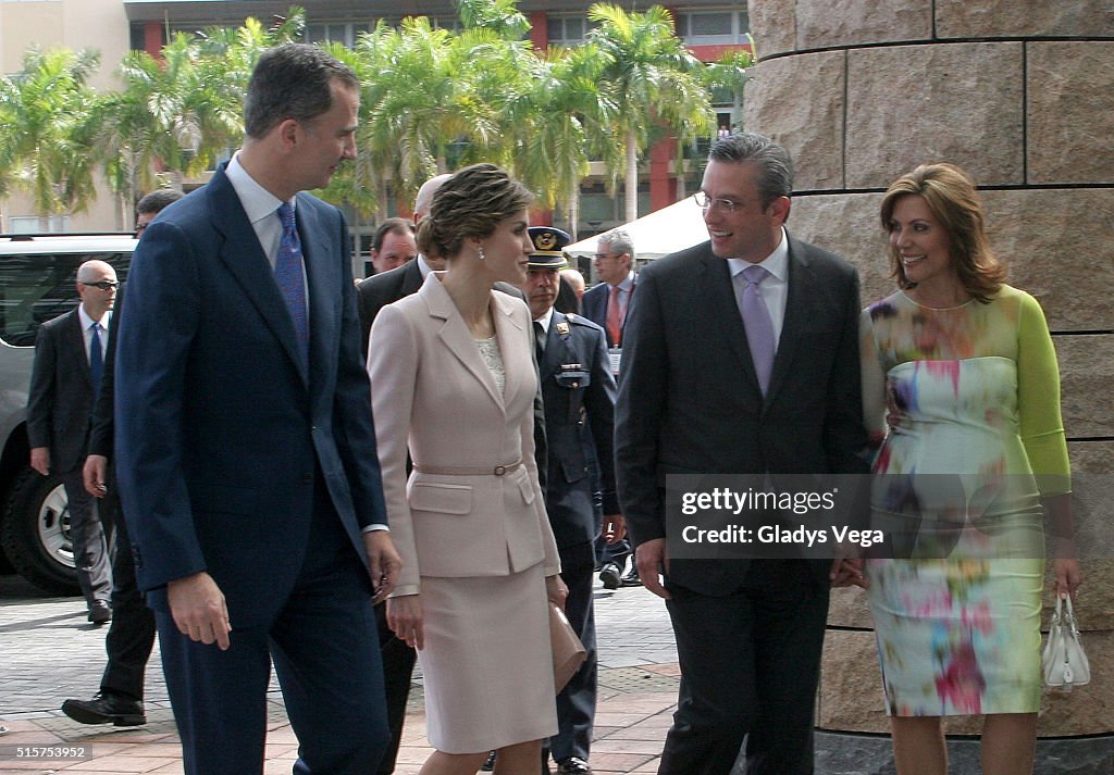 King Felipe VI and Queen Letizia of Spain Visit San Juan, Puerto Rico - Day 1