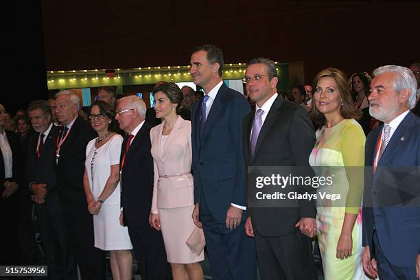 Rebeca Grynspan, Victor Garcia de la Concha, King Felipe VI of Spain and Queen Letizia of Spain, Governor of Puerto Rico Alejandro Garcia Padilla and...