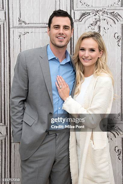 Bachelor Ben Higgins and Lauren Bushnell attend the AOL Build Speaker Series to discuss "The Bachelor" at AOL Studios In New York on March 15, 2016...