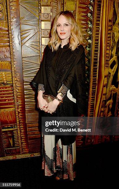 Monet Mazur attends as Farfetch host a screening of 'First Monday In May' at the Curzon Mayfair on March 15, 2016 in London, England.