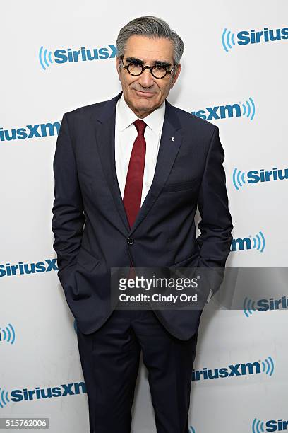Actor Eugene Levy visits the SiriusXM Studios on March 15, 2016 in New York City.