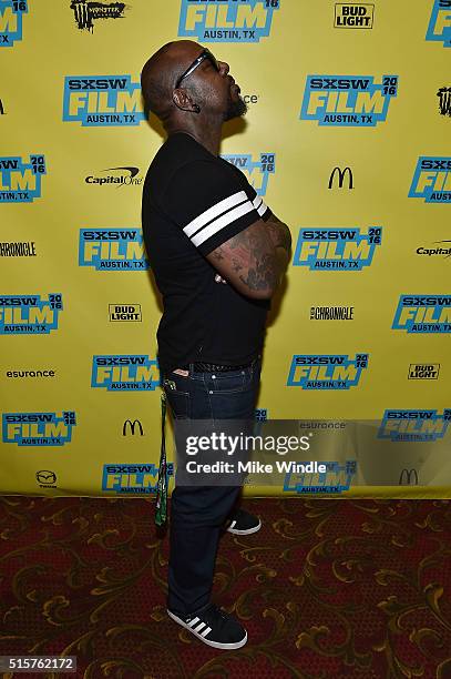 Recording artist Sleepy Brown of Organized Noize attends the screening of "The Art of Organized Noize" during the 2016 SXSW Music, Film + Interactive...