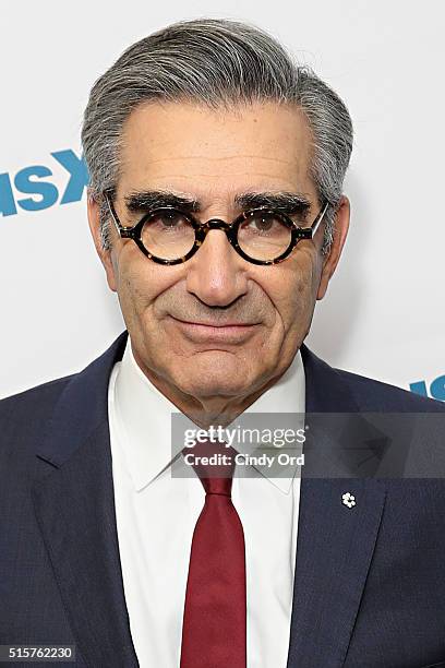 Actor Eugene Levy visits the SiriusXM Studios on March 15, 2016 in New York City.