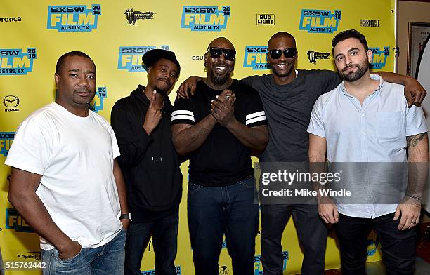 Producer Orlando McGhee, recording artists Ray Murray, Sleepy Brown, Rico Wade and filmmaker Joshua A. Krause attend the screening of "The Art of...