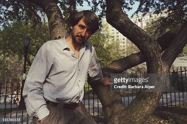 American actor Sam Waterston in Riverside Park, New York City, 26th April 1990.