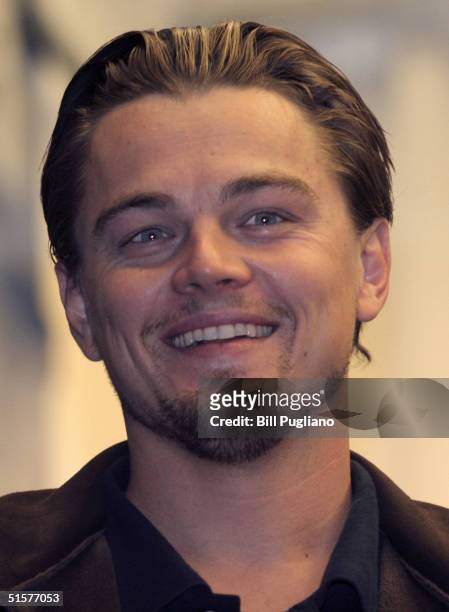 Actor Leonardo DiCaprio attends a Vote Or Die rally at Wayne State University October 26, 2004 in Detroit, Michigan. The rally, which featured...