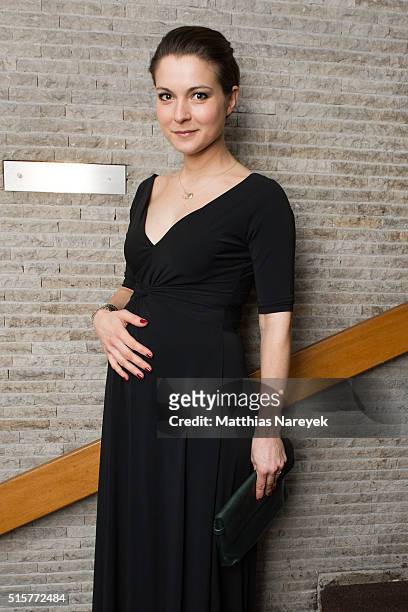 Henriette Richter-Roehl attends the Deutscher Hoerfilmpreis at Kino International on March 15, 2016 in Berlin, Germany.