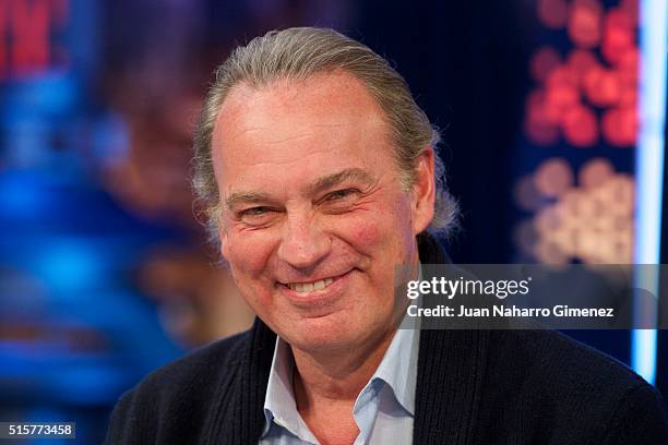 Bertin Osborne attends 'El Hormiguero' Tv show at Vertice Studio on March 15, 2016 in Madrid, Spain.