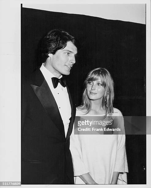 Actors Christopher Reeve and Bo Derek attending the 52nd Annual Academy Awards at the Dorothy Chandler Pavilion, Los Angeles, California, April 14th...