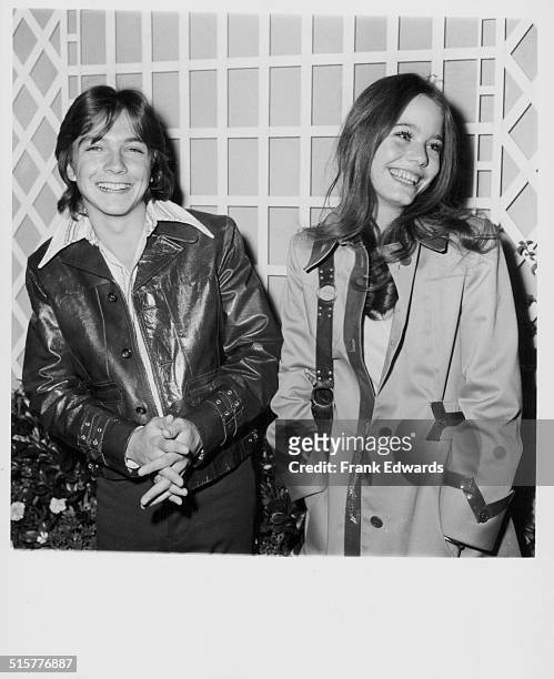 Actors David Cassidy and Susan Dey, of 'The Partridge Family', attending an ABC Television party at the Bistro, California, June 15th 1970.