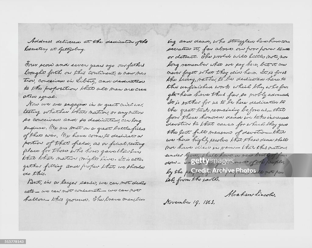Abraham Lincoln's Gettysburg Address