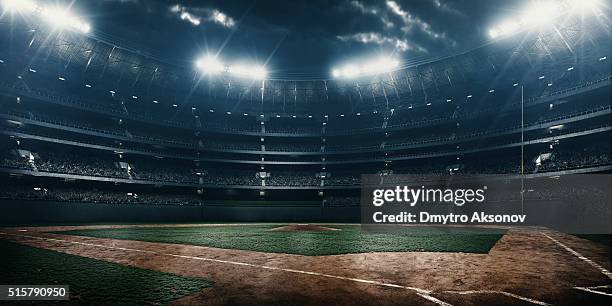 estadio de béisbol - baseball ball fotografías e imágenes de stock