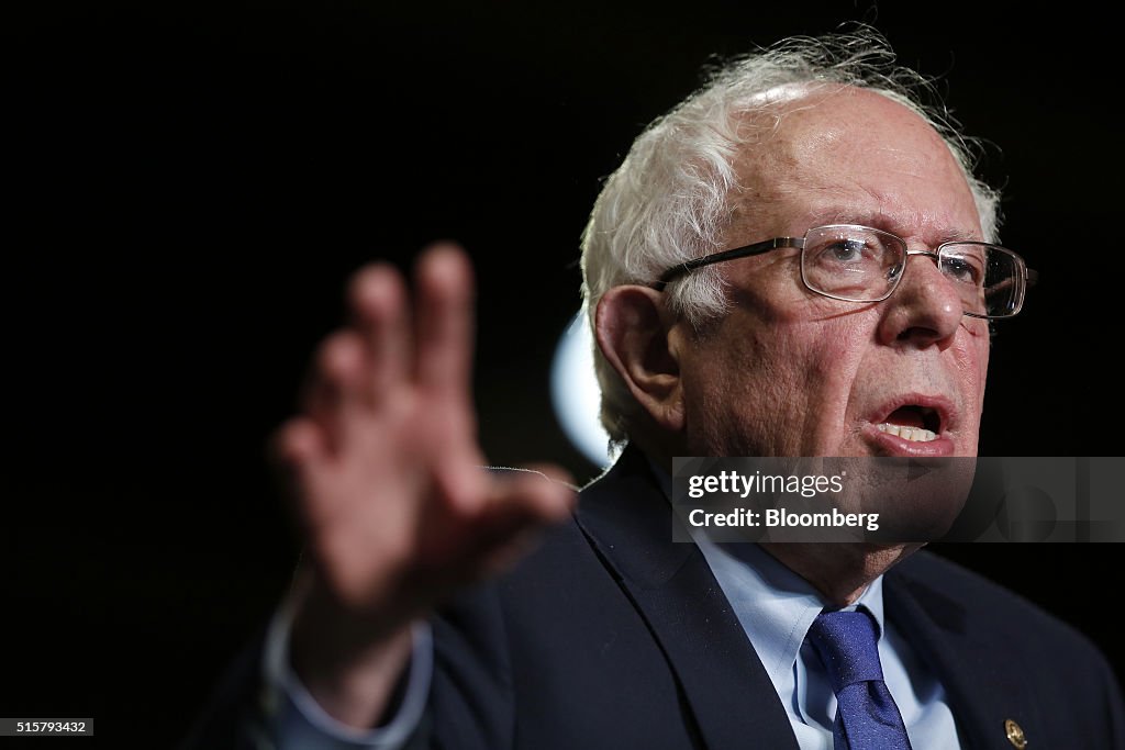 Presidential Candidate Bernie Sanders Holds Election Night Rally
