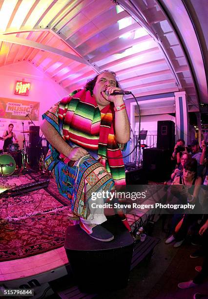 Har Mar Superstar performs onstage at the SXSW Music Opening Party during the 2016 SXSW Music, Film + Interactive Festival at Maggie Maes on March...