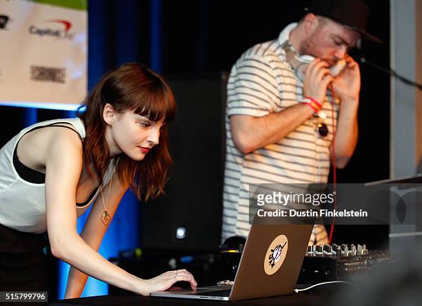 Lauren Mayberry and Martin Doherty of CHVRCHES perform onstage at the SXSW Music Opening Party during the 2016 SXSW Music, Film + Interactive...