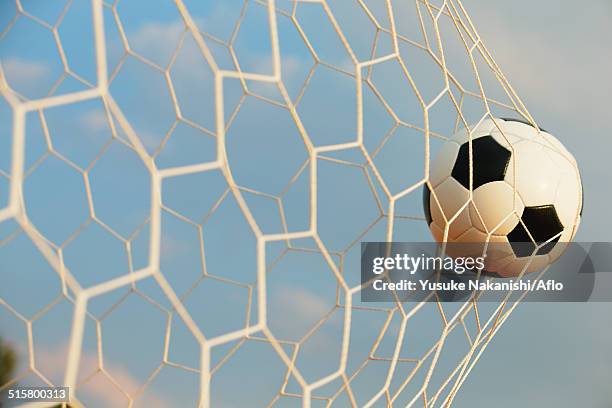 Dynamic AI-generated Image Of A Soccer Ball Hitting The Net With Fiery Explosion And Intense