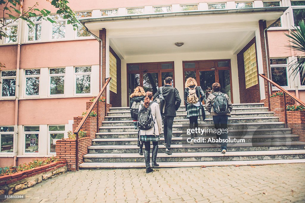Five Turkish Students Going to School, Istanbul