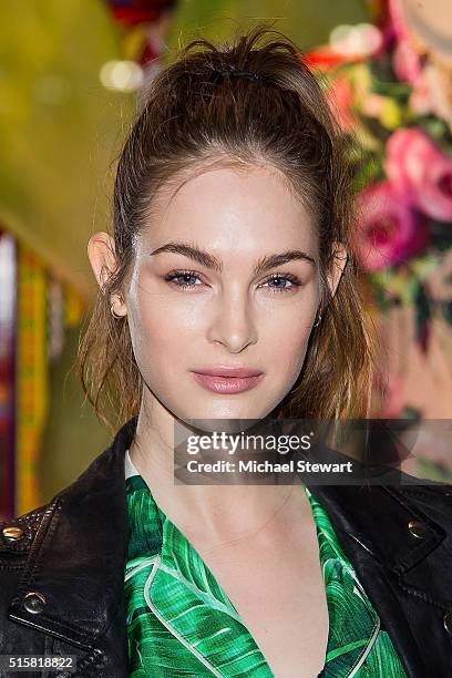 Model Laura Love attends the Dolce & Gabbana Pyjama Party at Dolce & Gabbana on March 15, 2016 in New York City.