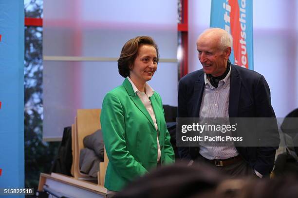 Beatrix von Storch, deputy chairman of the party AfD and Member of the European Parliament and Albrecht Glaser during the election night of AfD at AO...