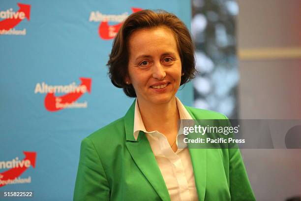Beatrix von Storch, deputy chairman of the party AfD and Member of the European Parliament during the election night of AfD at AO hostel in Berlin's...