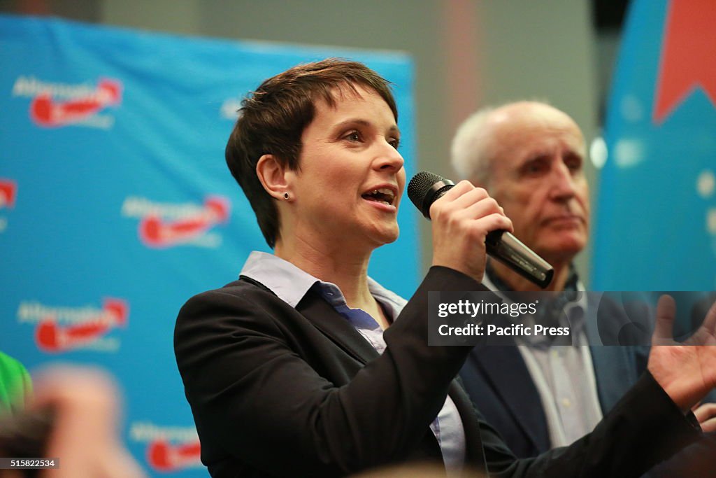 Party leader Frauke Petry and Albrecht Glaser during the
