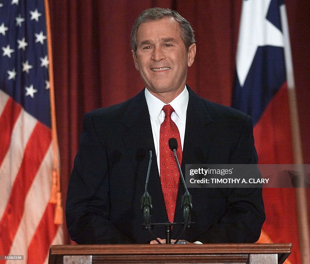US president-elect and Texas Governor George W. Bu