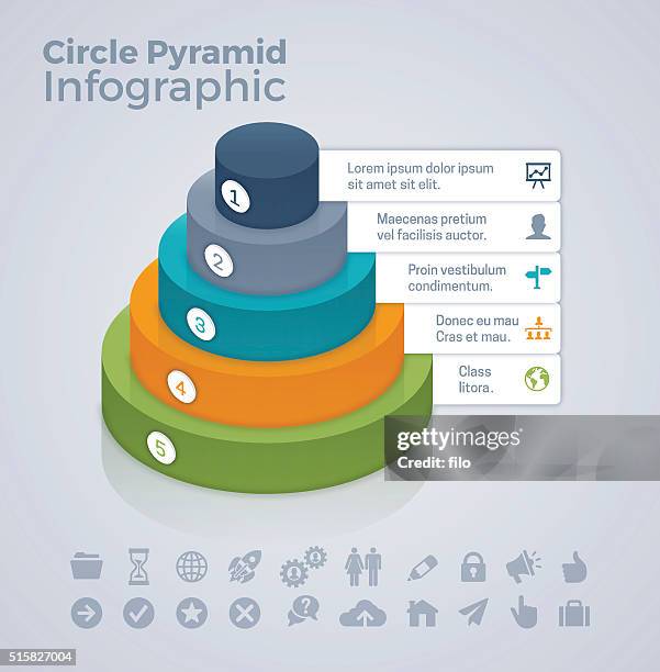 circle pyramid concept - 有層次 幅插畫檔、美工圖案、卡通及圖標