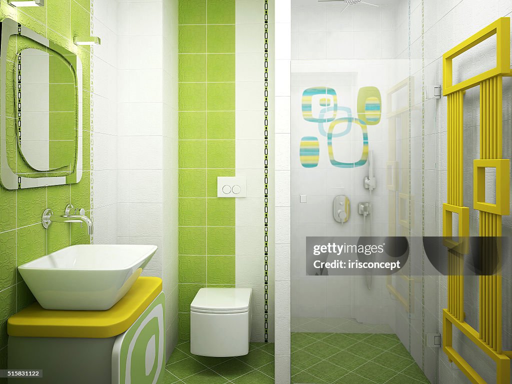 3d rendering of bathroom interior design