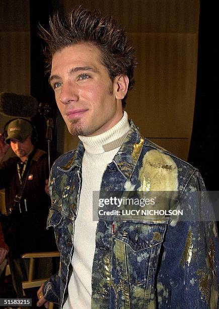 Singer J.C. Chasez, member of the pop music group "NSYNC" smiles after being nominated for the 2001 Grammy Awards 03 January, 2001 in Beverly Hills,...