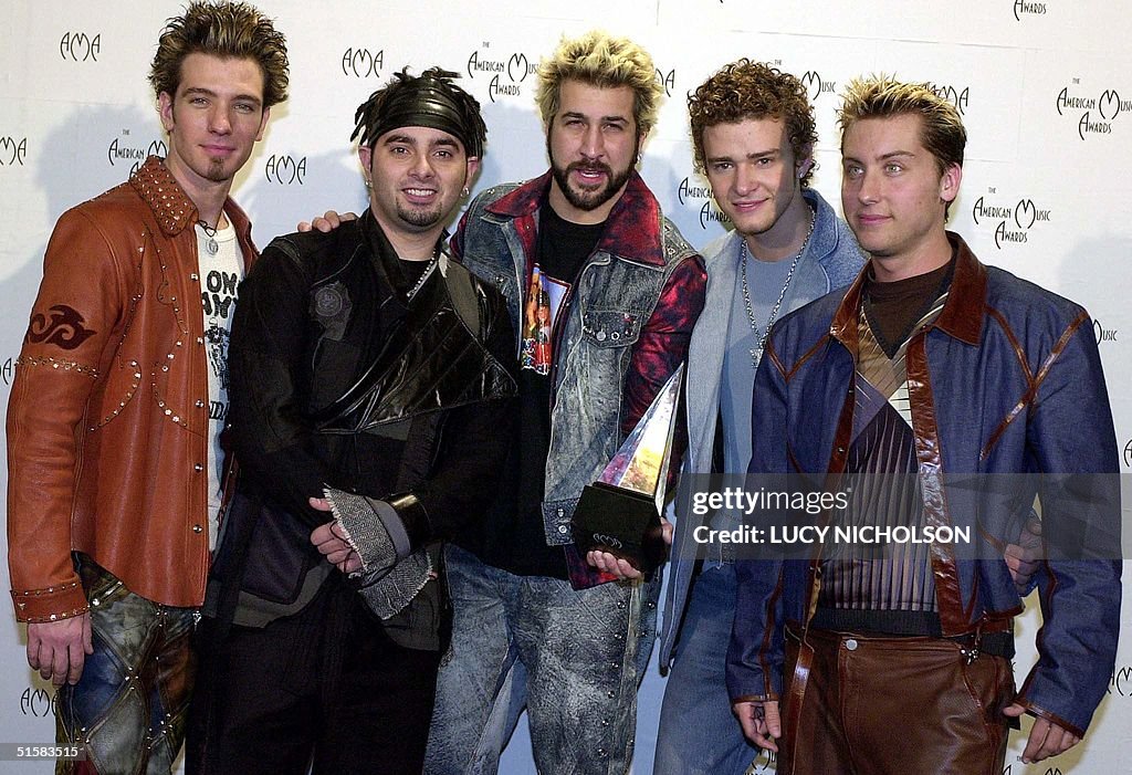 (L to R)  J.C. Chasez, Chris Kirkpatrick, Joey Fat