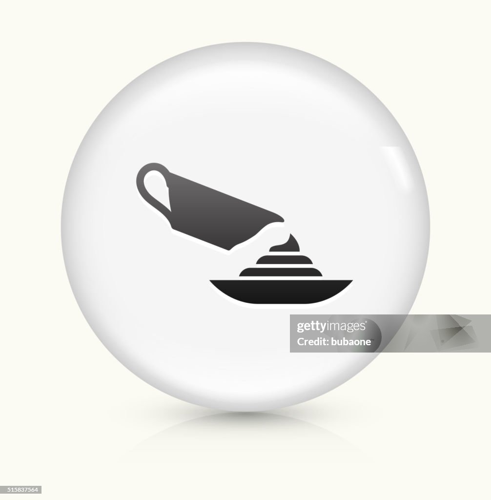 Apple Sauce whirl icon on white round vector button