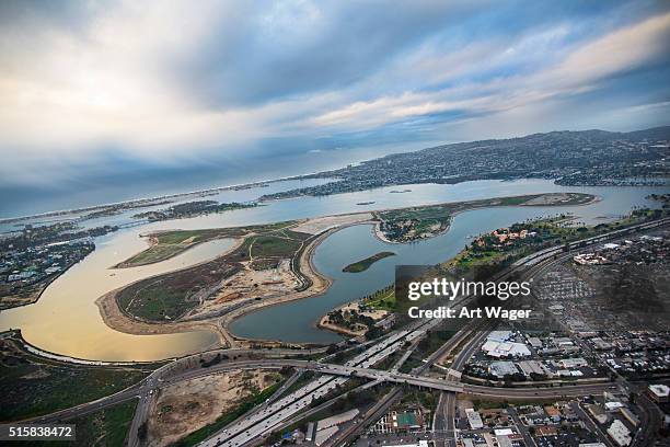 mission bay san diego from above - false bay stock pictures, royalty-free photos & images