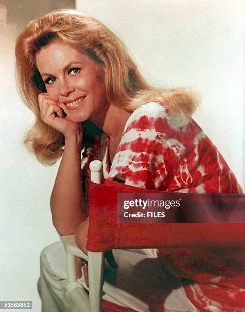 This undated file photo shows US Actress Elizabeth Montgomery, who starred in the 1960's television series "Bewitched," in which she played a...