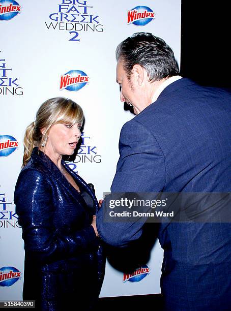 Bo Derek and John Corbett attends the"My Big Fat Greek Wedding 2" New York Premiere at AMC Loews Lincoln Square 13 theater on March 15, 2016 in New...