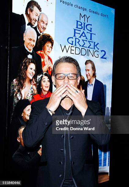 Louis Mandylor attends the"My Big Fat Greek Wedding 2" New York Premiere at AMC Loews Lincoln Square 13 theater on March 15, 2016 in New York City.