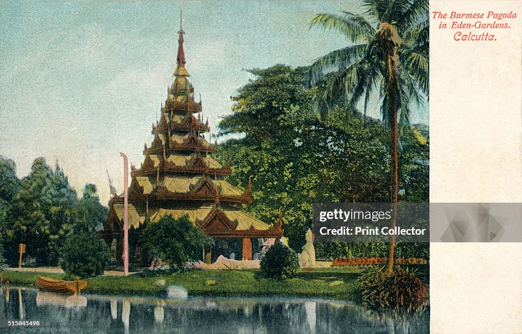 The Burmese Pagoda in Eden-Gardens. Calcutta', c1900