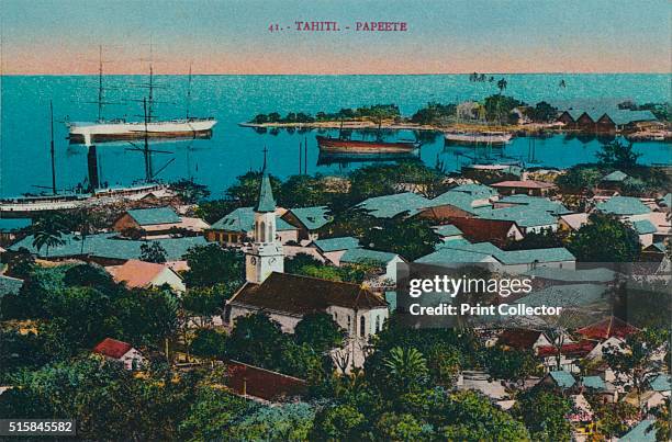 Tahiti. Papeete', circa 1920. Papeete is the capital of French Polynesia.. Artist: Unknown.