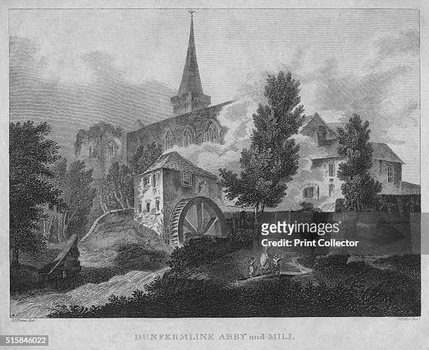 Dunfermline Abby and Mill', 1804. Dunfermline Abbey is a Church of Scotland Parish Church located in Dunfermline, Fife, Scotland. After John Claude...